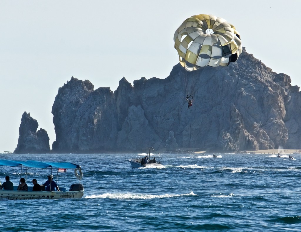 Parasailing on the sea of cortez.
