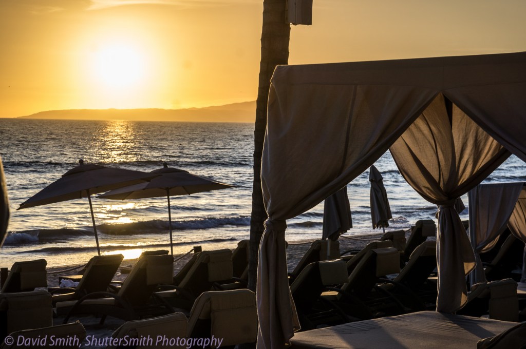 Sunset on the beach in Nuevo Vallarta